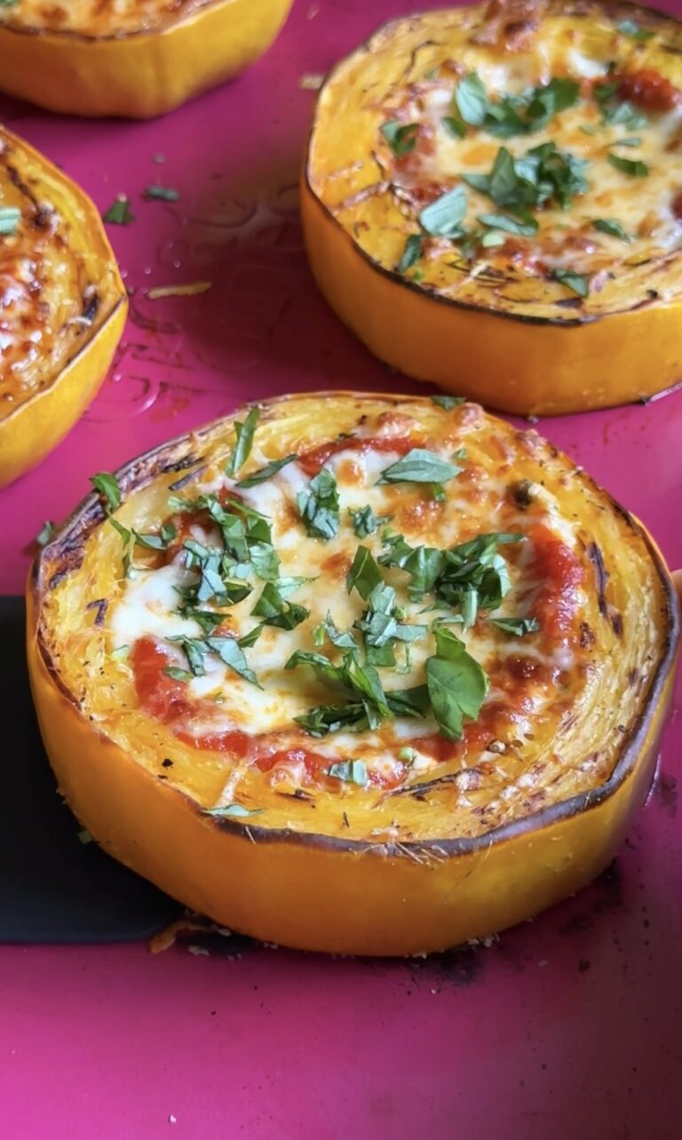 stuffed spaghetti squash rings - Grace Elkus