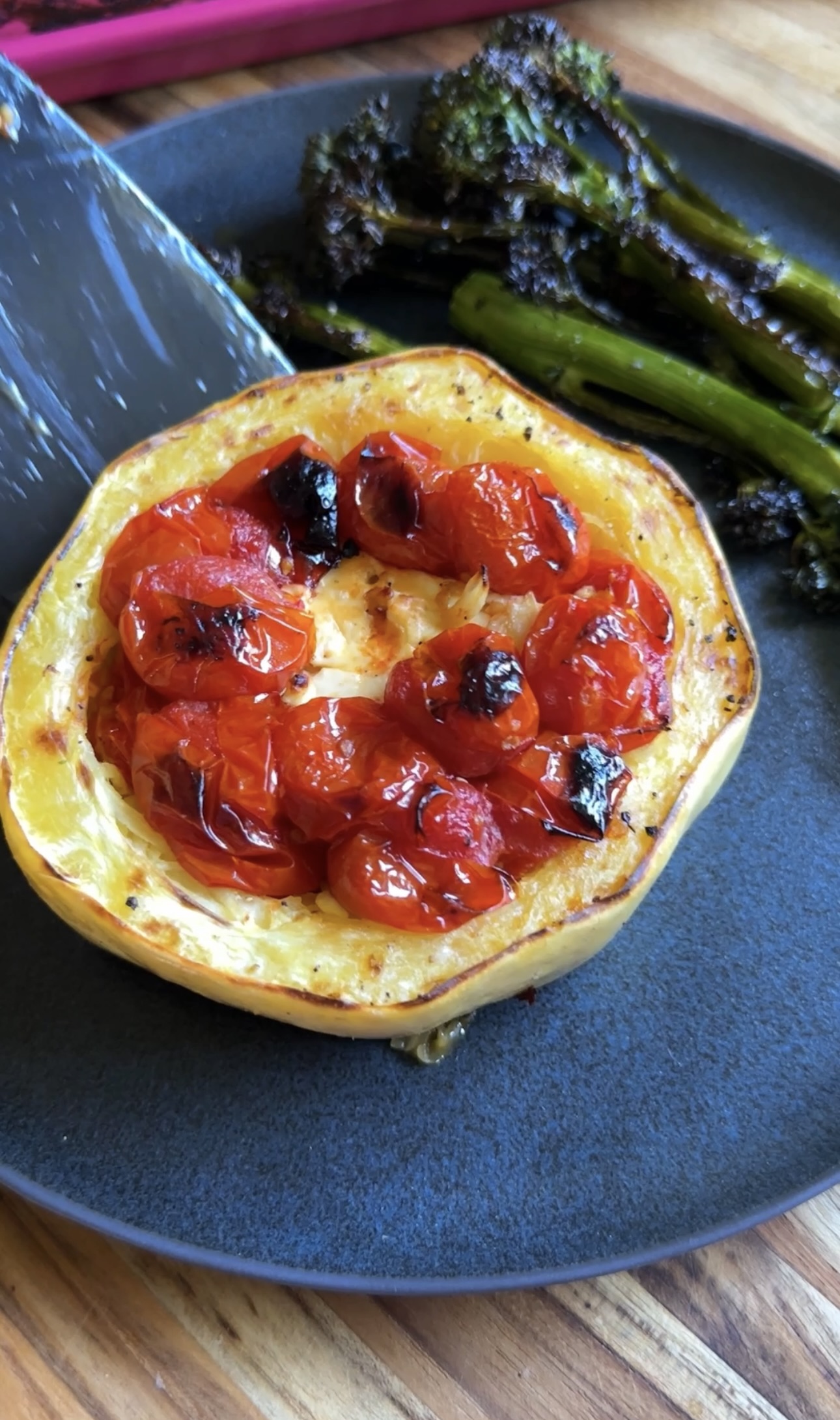 tomato and feta stuffed spaghetti squash rings - Grace Elkus