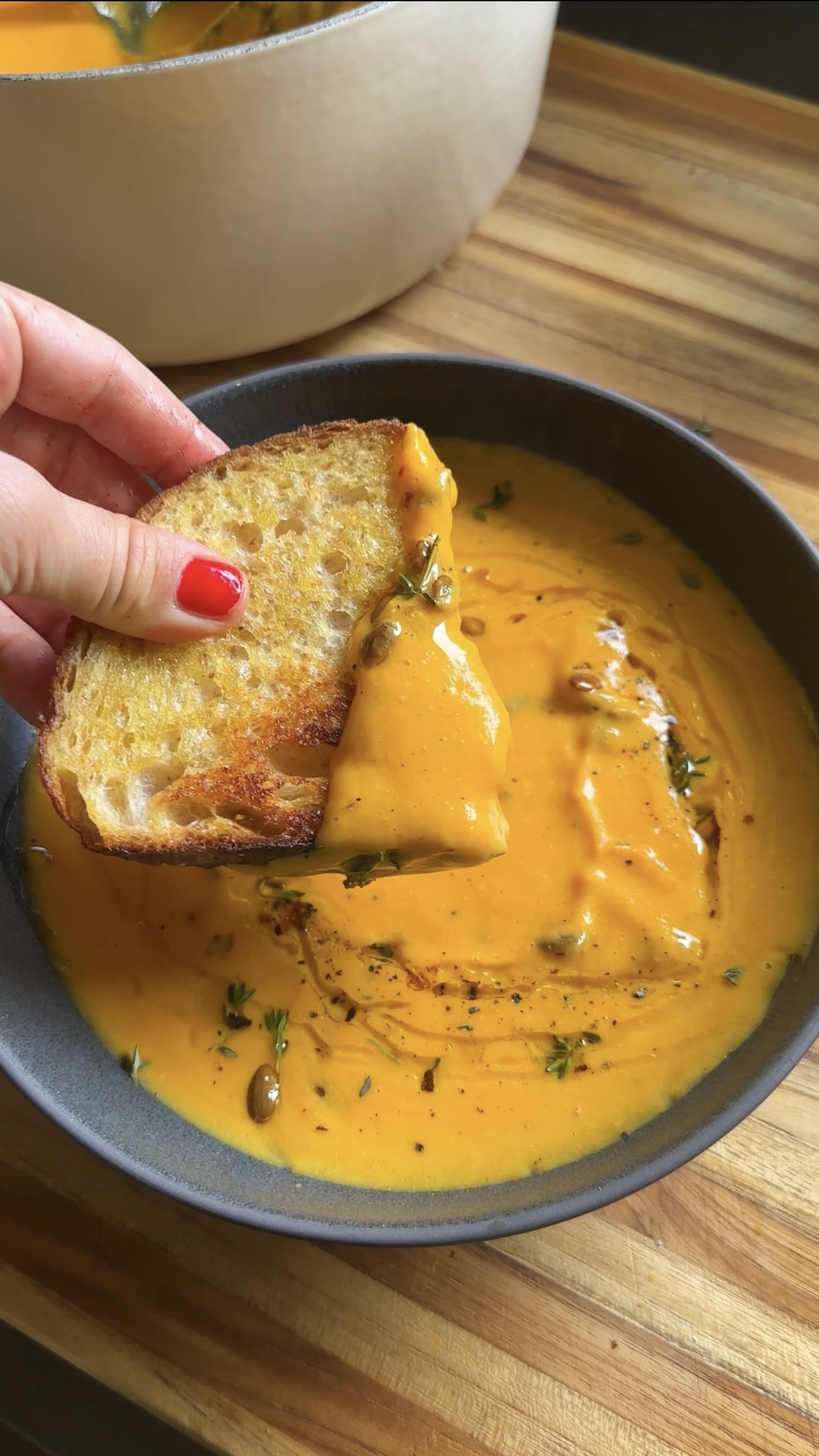 protein-packed butternut squash soup