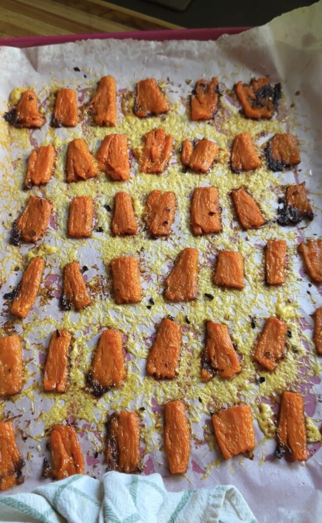 parmesan smashed carrots