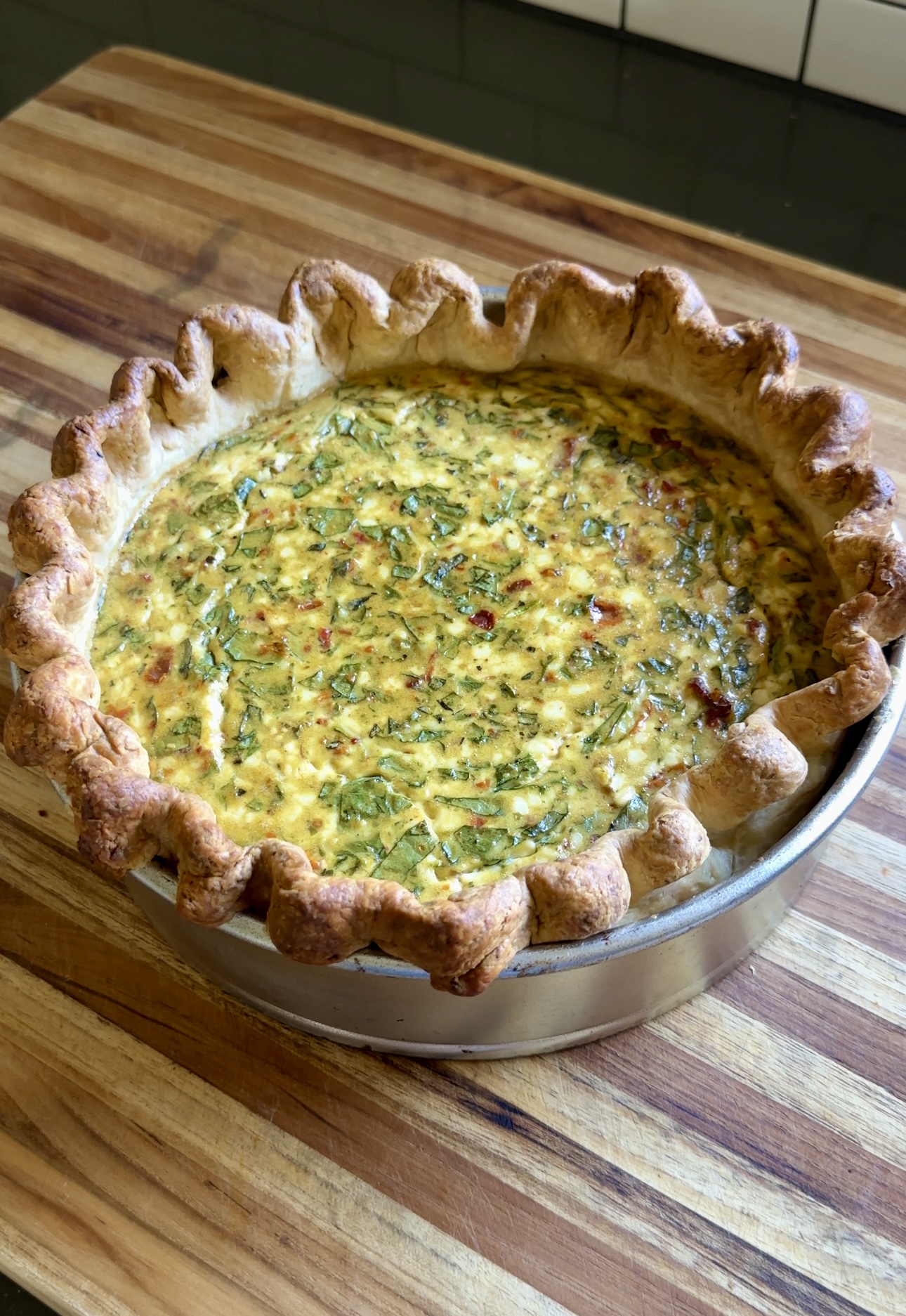 deep dish cottage cheese quiche