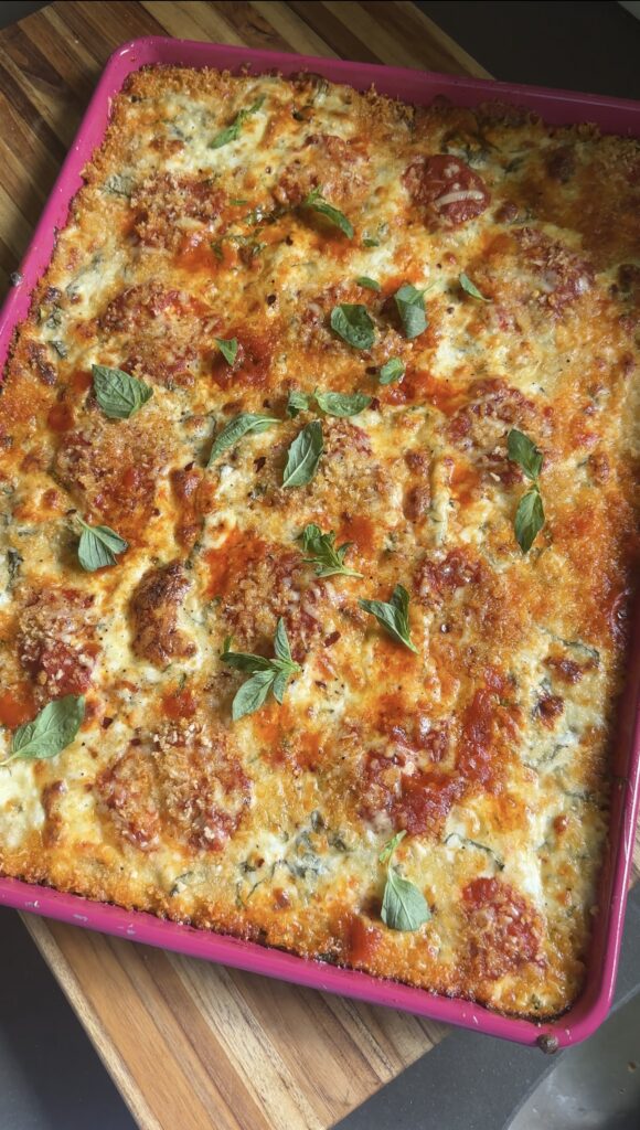 sheet pan zucchini parmesan