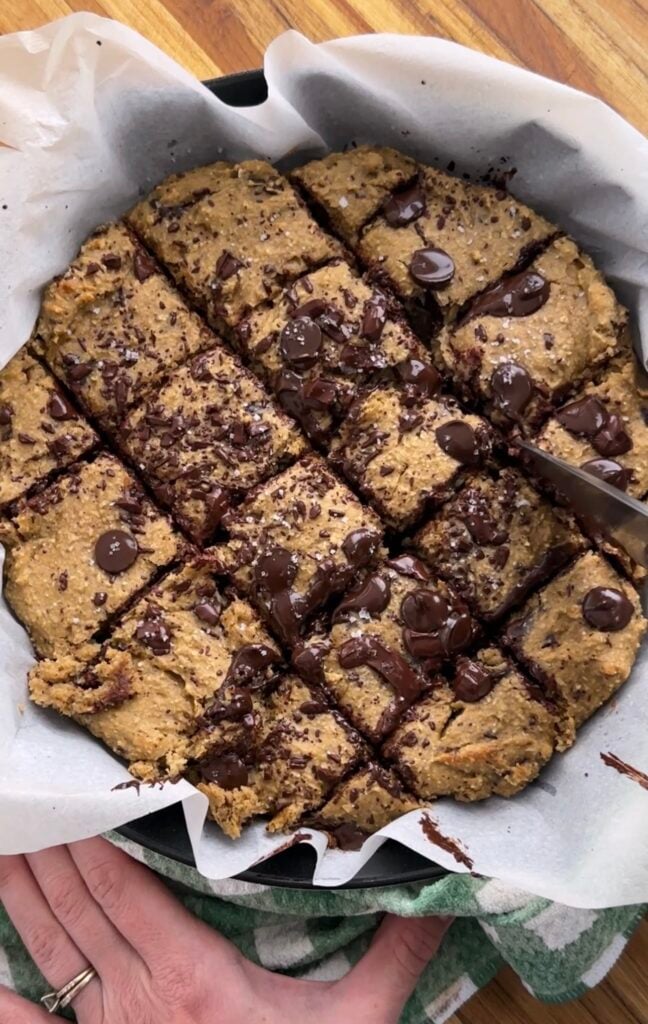 protein banana cookie skillet