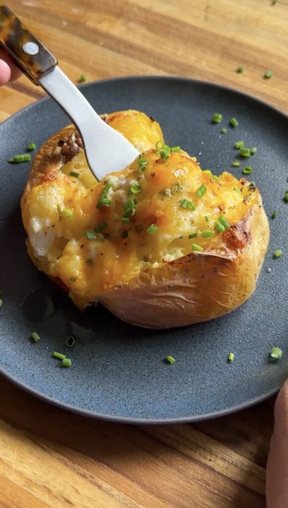 cottage cheese twice baked potato
