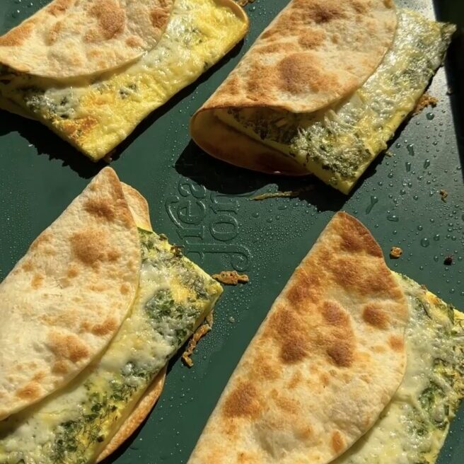 cottage cheese wake-up wraps on sheet pan