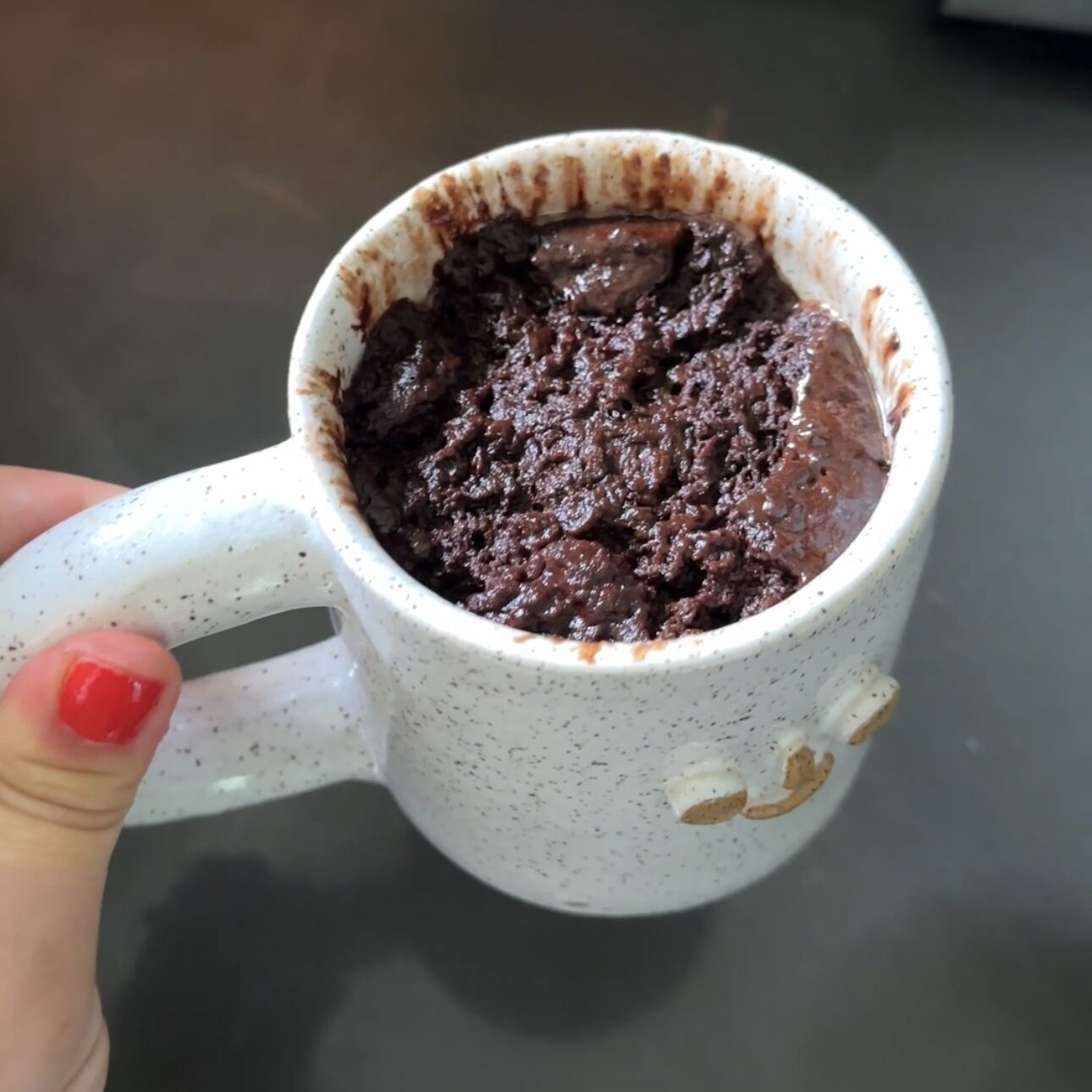 high-protein chocolate mug muffin
