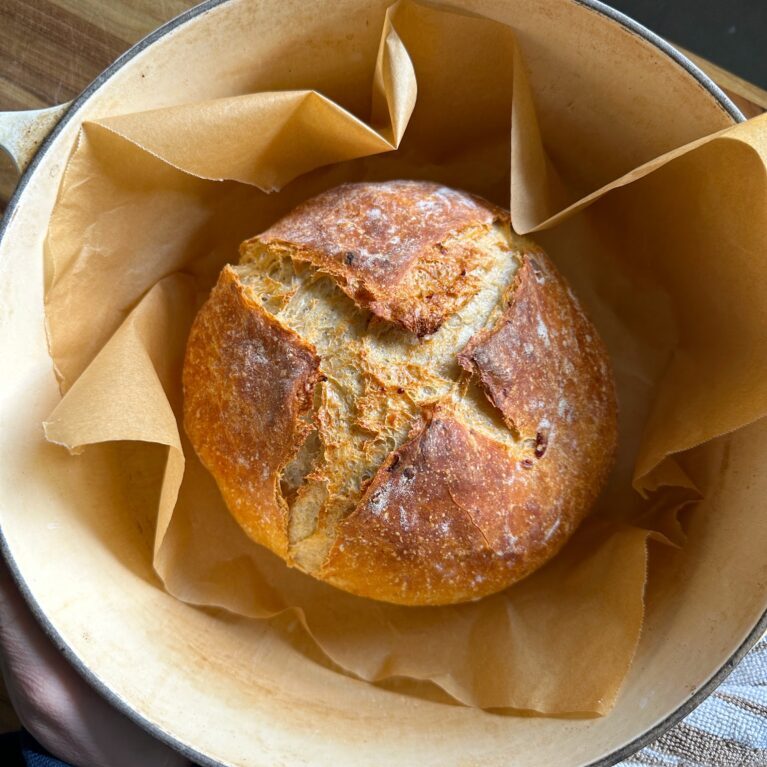 no-knead-cottage-cheese-bread