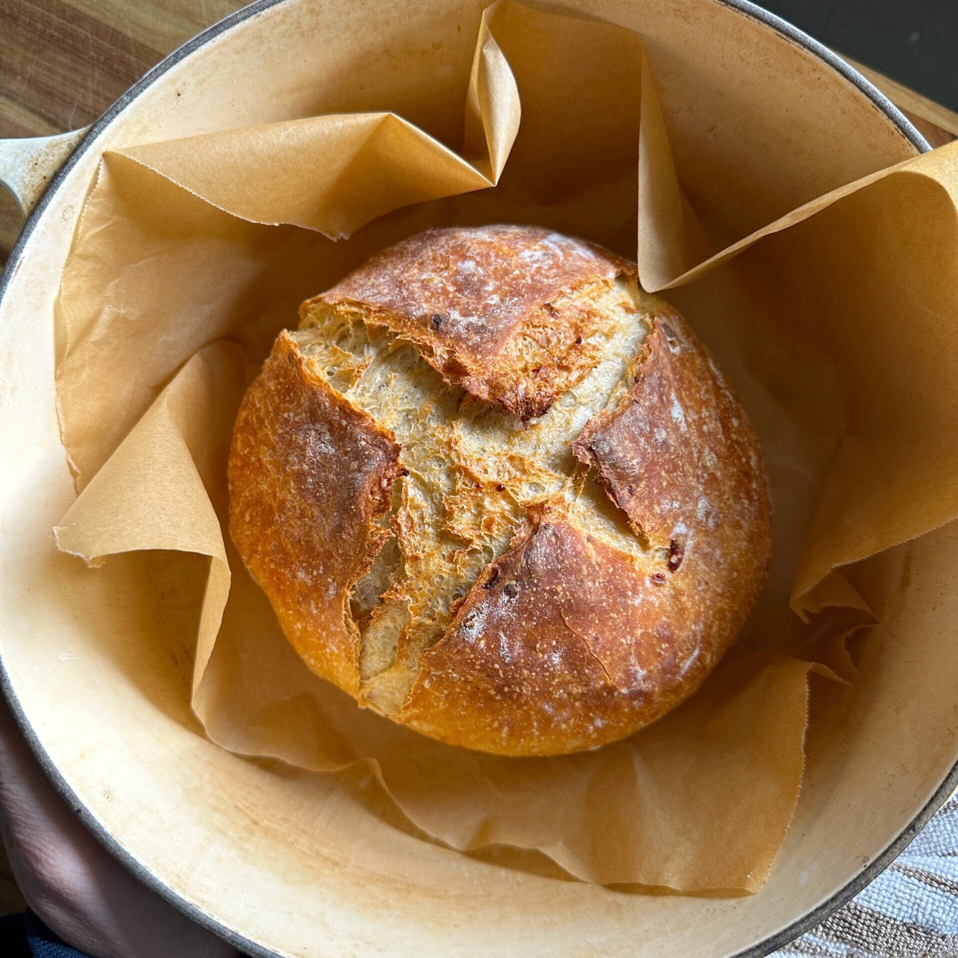 no-knead-cottage-cheese-bread-scaled
