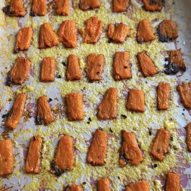 parmesan smashed carrots