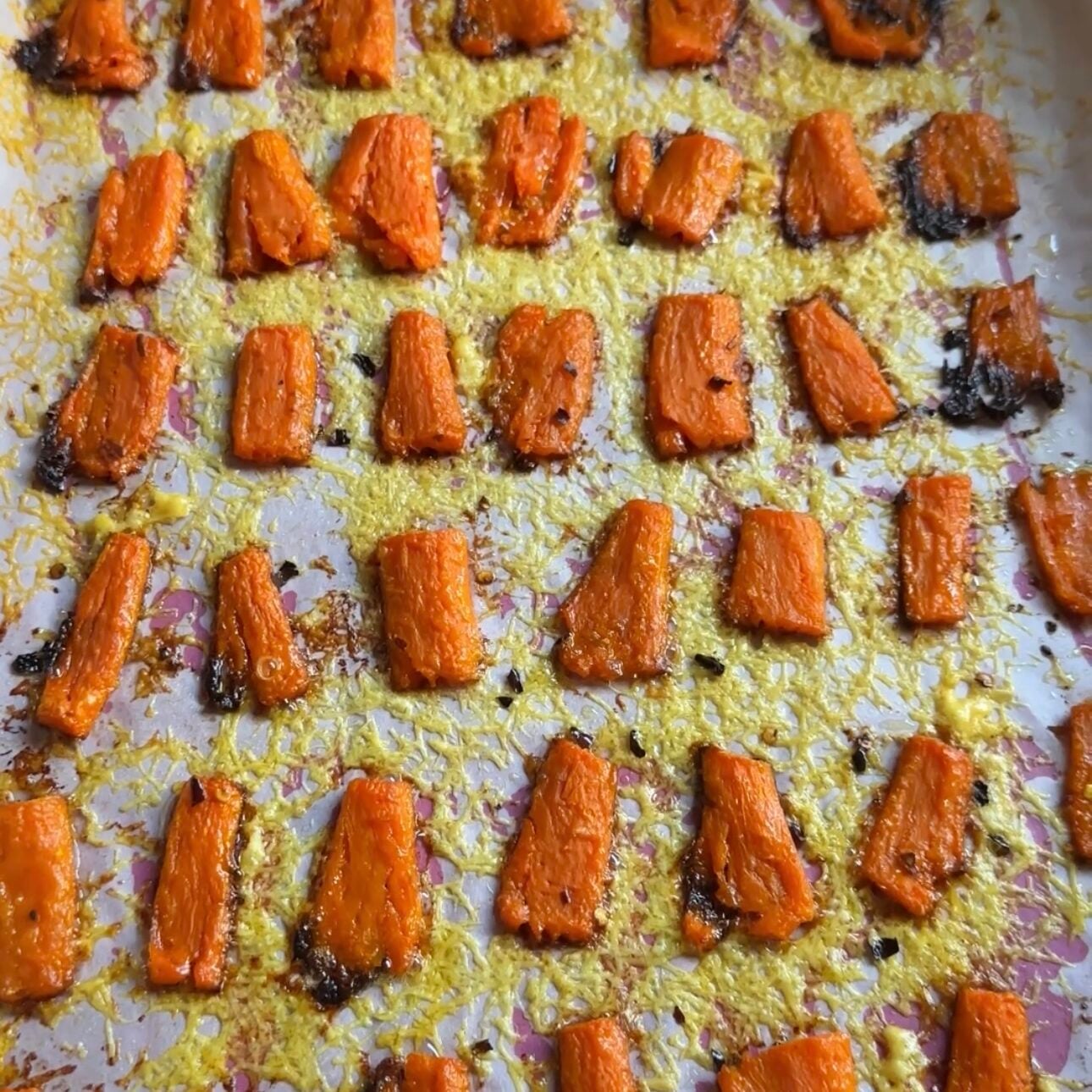 parmesan smashed carrots
