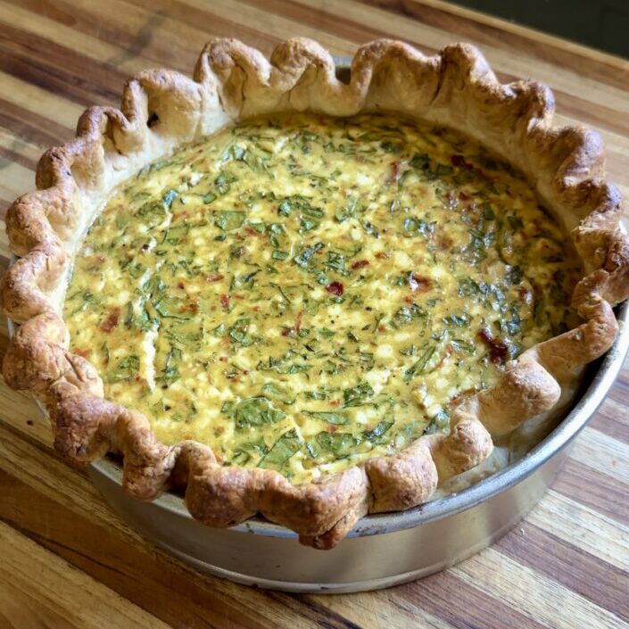 deep dish cottage cheese quiche