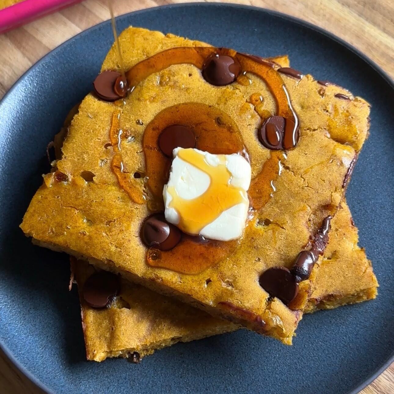 pumpkin cottage cheese sheet pan pancakes