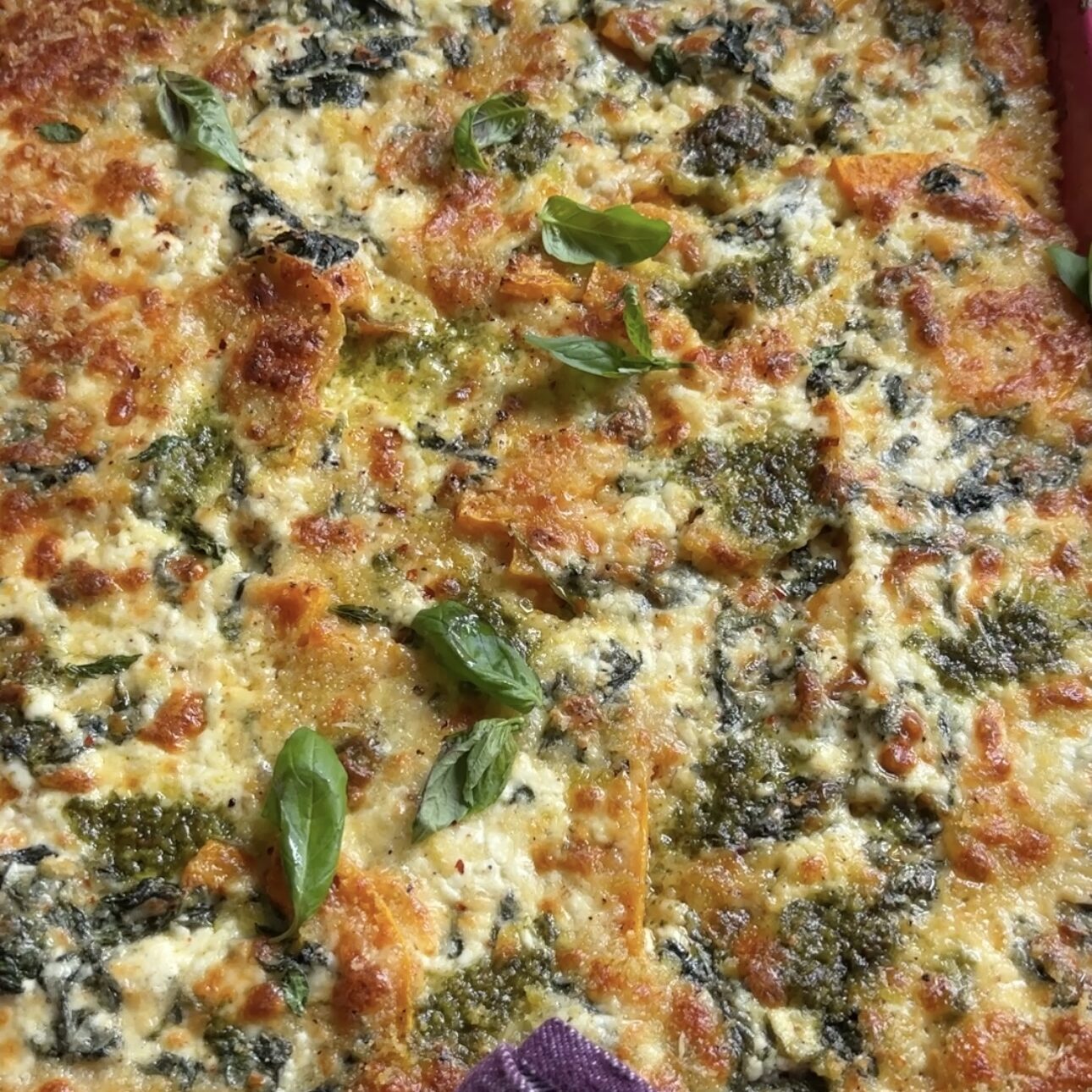 sheet pan butternut squash lasagna