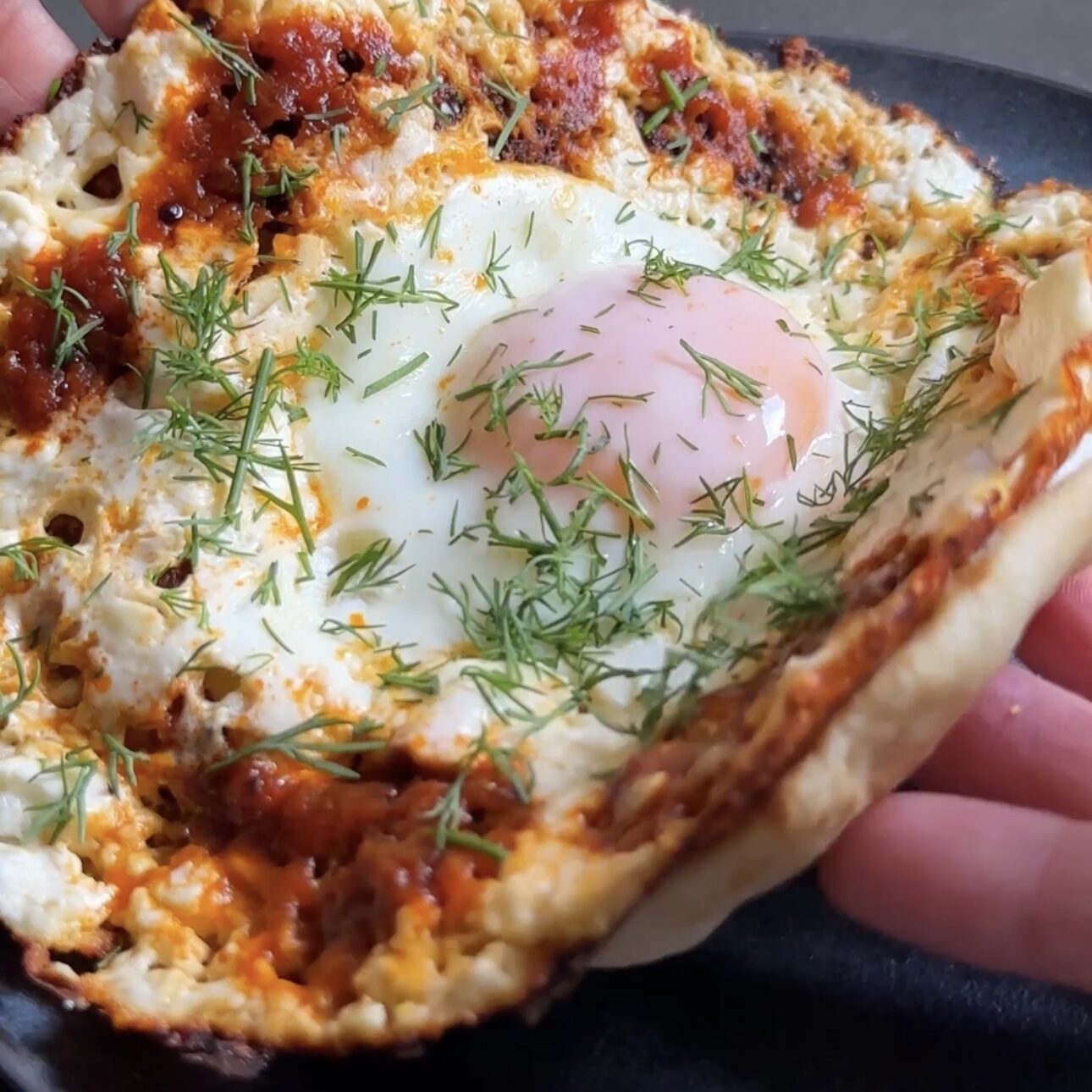 tomato-achaar-feta-fried-egg