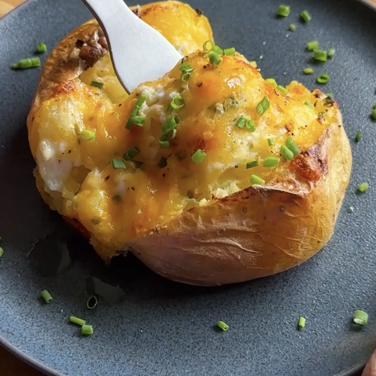 cottage cheese twice baked potato