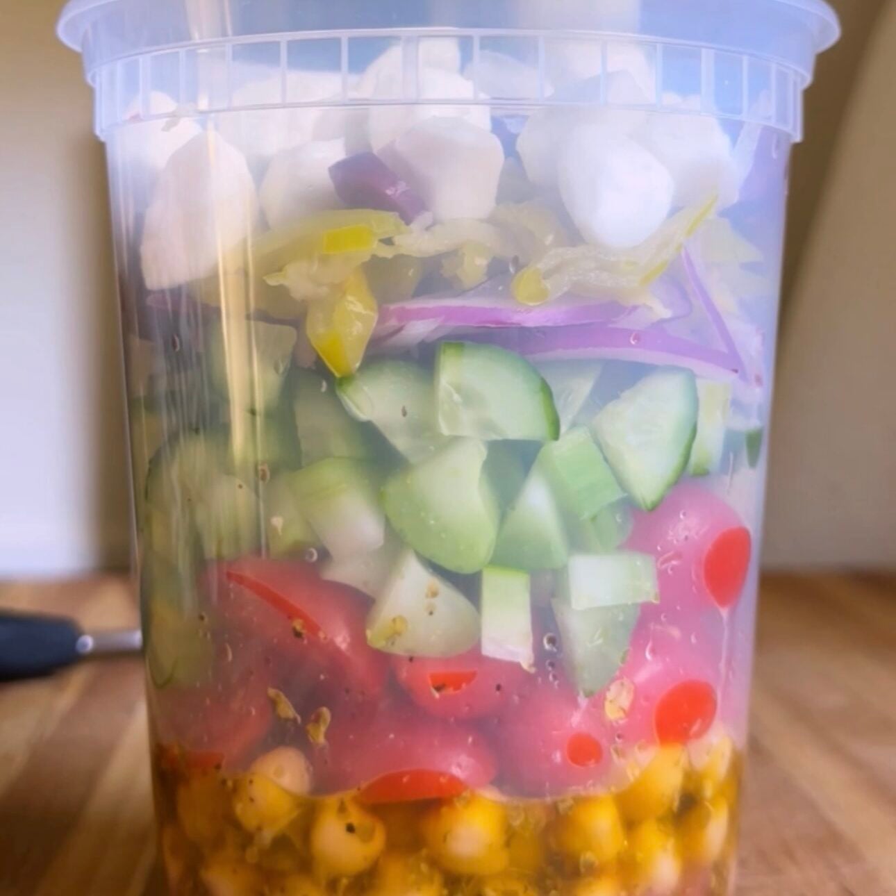 vegetarian italian chopped chickpea salad